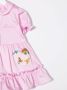 Moschino Kids Jurk met geborduurd logo Roze - Thumbnail 3