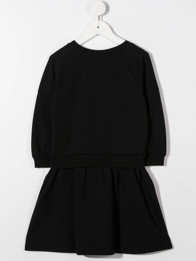 Moschino Kids Jurk met lange mouwen Zwart