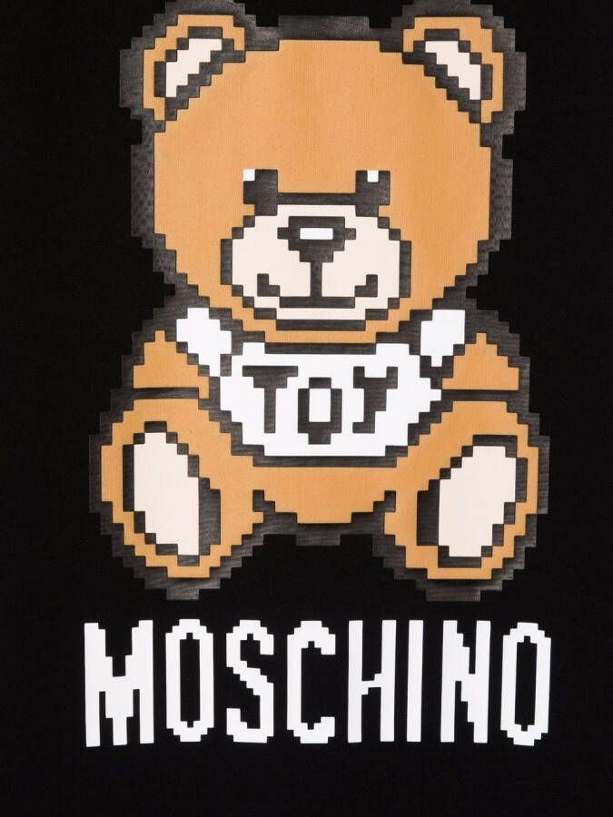 Moschino Kids Jurk met print Zwart