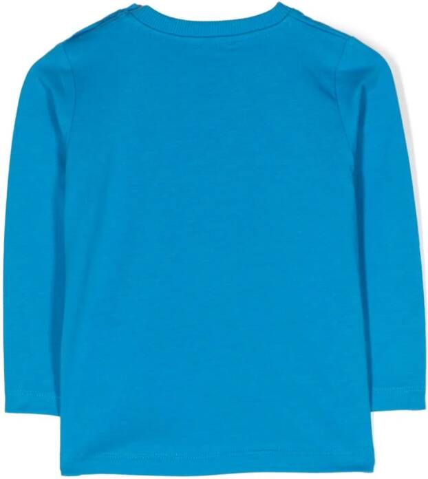 Moschino Kids Katoenen T-shirt Blauw