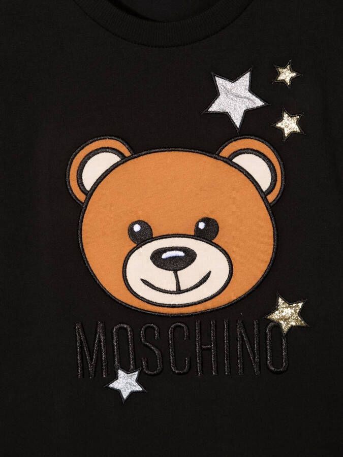 Moschino Kids Katoenen T-shirt Zwart