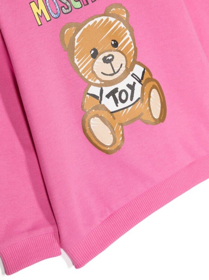 Moschino Kids Sweater met print Roze