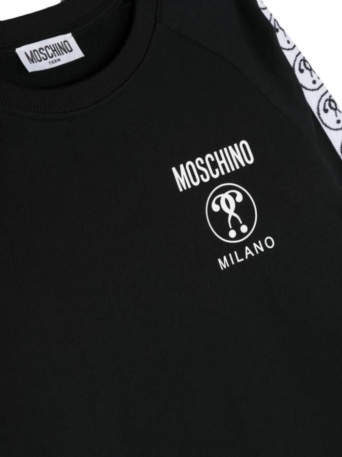 Moschino Kids Jurk met logoprint Zwart