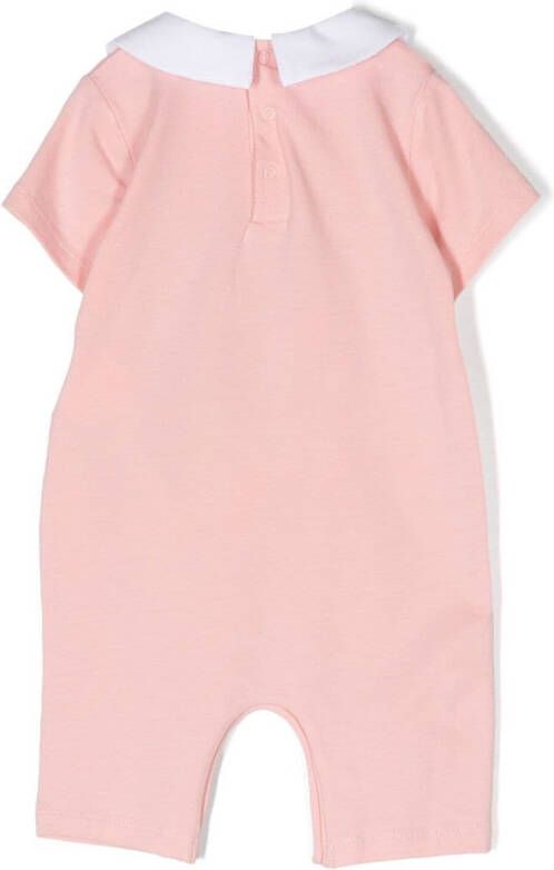 Moschino Kids Romper met logoprint Roze