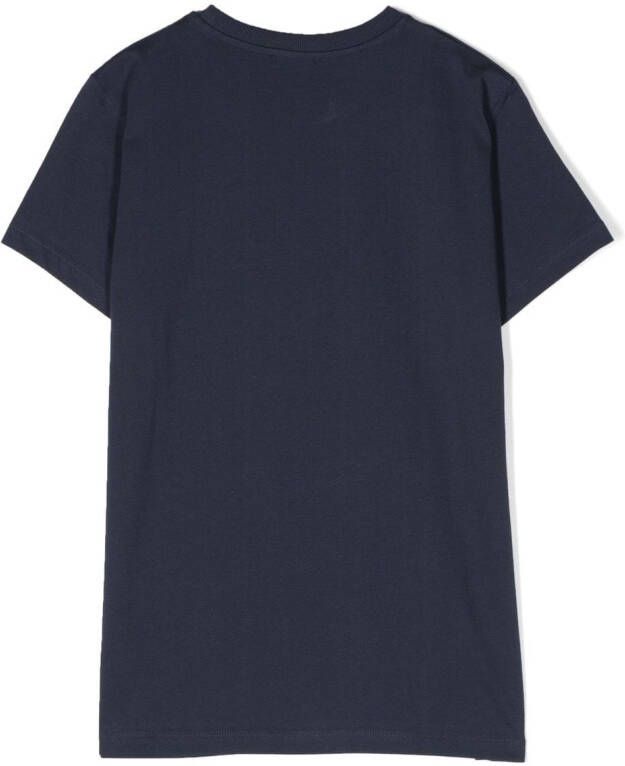 Moschino Kids T-shirt met logoprint Blauw