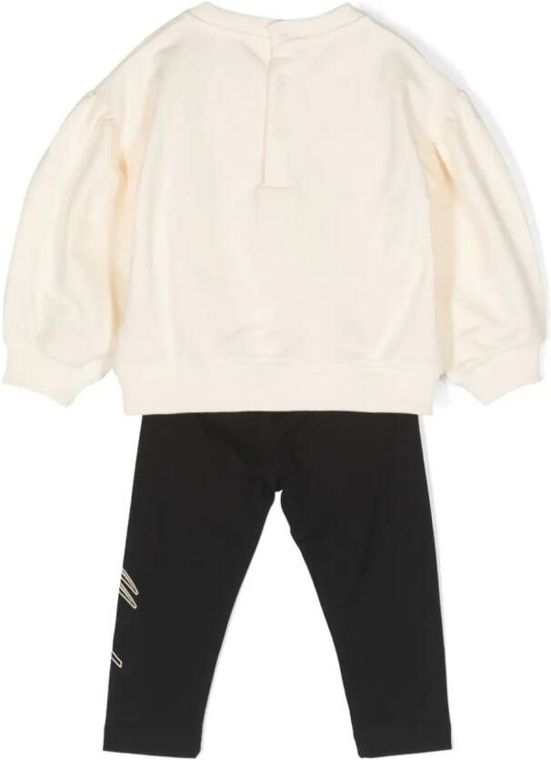 Moschino Kids Trainingspak met logoprint Beige