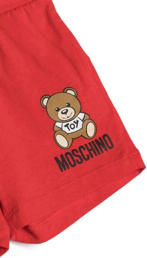 Moschino Kids Shorts met logoprint Rood
