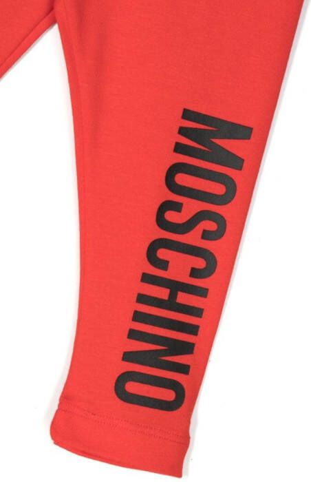 Moschino Kids Legging met logoprint Rood