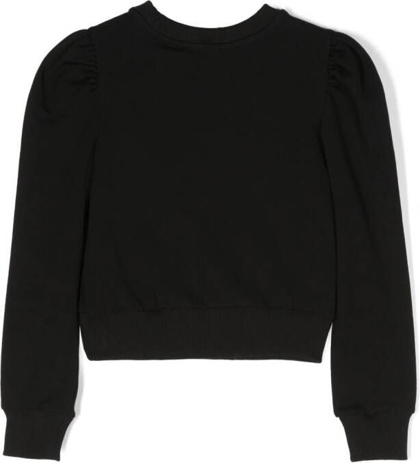 Moschino Kids Sweater met logoprint Zwart