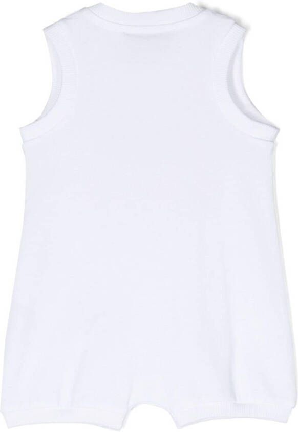 Moschino Kids Mouwloze romper Wit