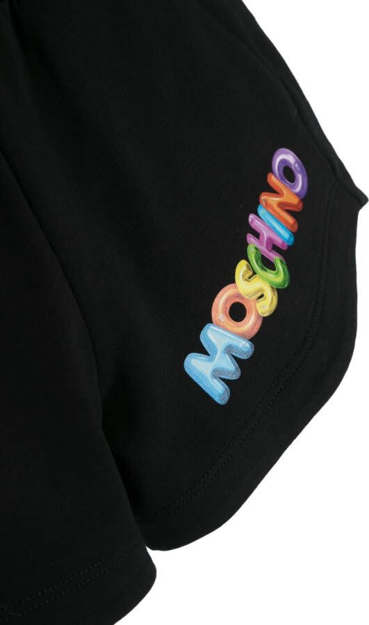 Moschino Kids Shorts met logoprint Zwart