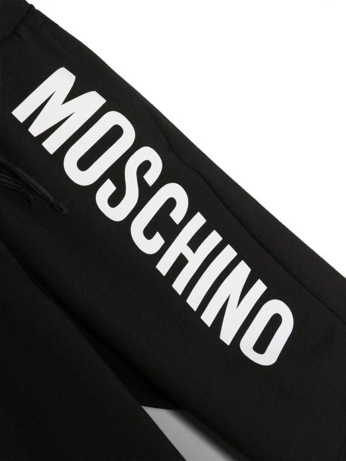 Moschino Kids Trainingsshorts met logoprint Zwart