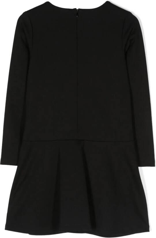 Moschino Kids Mini-jurk met geborduurd logo Zwart