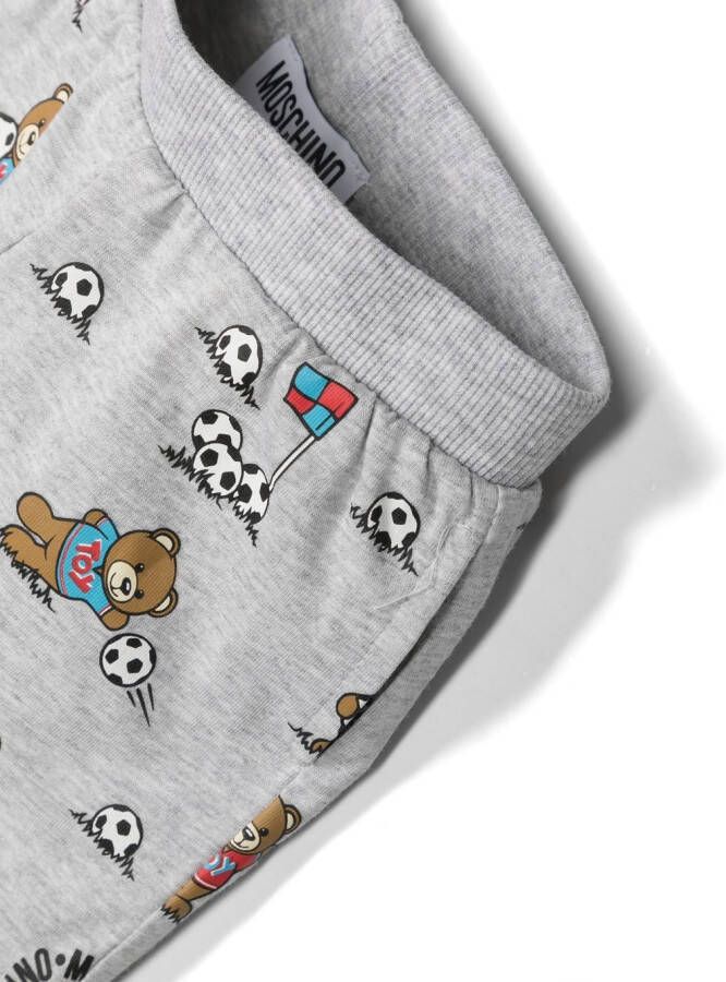 Moschino Kids Shorts met teddybeerprint Wit