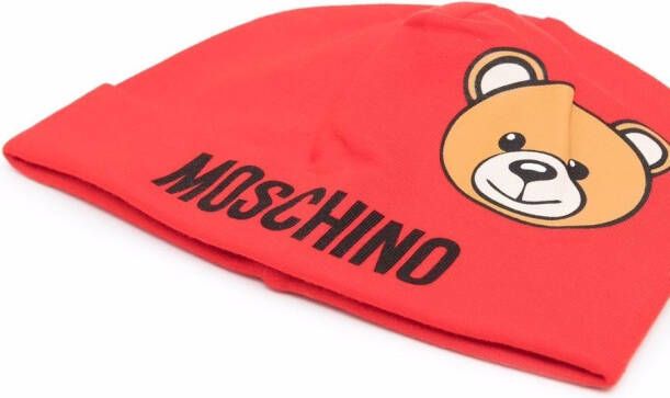 Moschino Kids Muts met teddybeerprint Rood