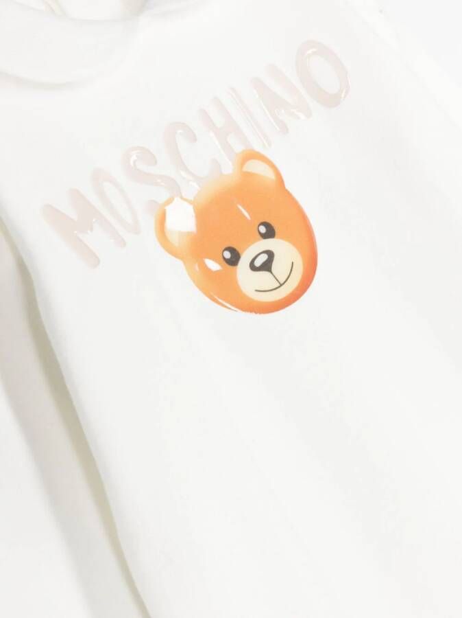 Moschino Kids Pyjama met logo-reliëf Wit