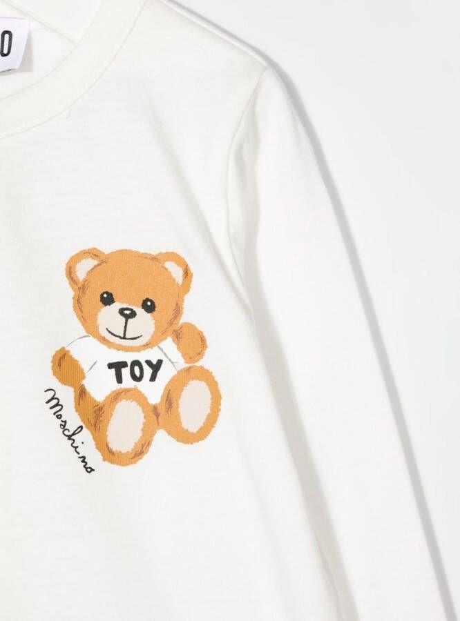 Moschino Kids Pyjama met teddybeerprint Wit
