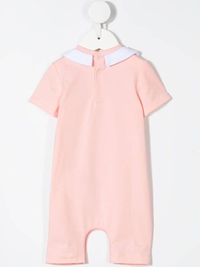 Moschino Kids Romper met geborduurde teddybeer Roze