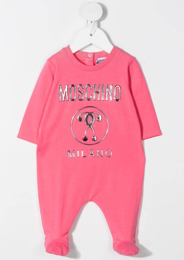 Moschino Kids Romper met muts Roze