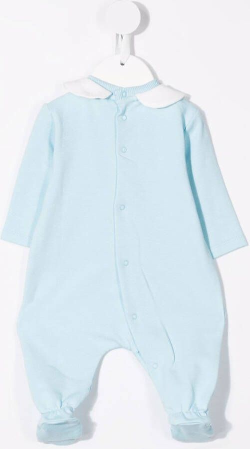 Moschino Kids Romper met teddybeerprint Blauw