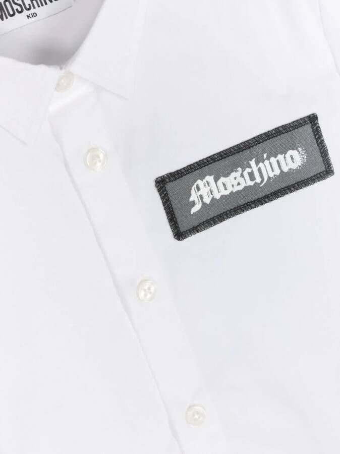 Moschino Kids Shirt met logopatch Wit