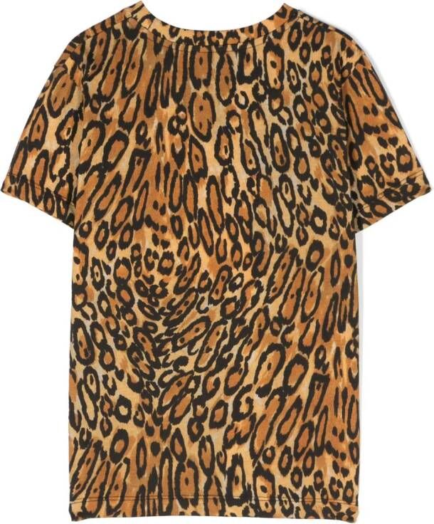 Moschino Kids Shirt met luipaardprint Bruin