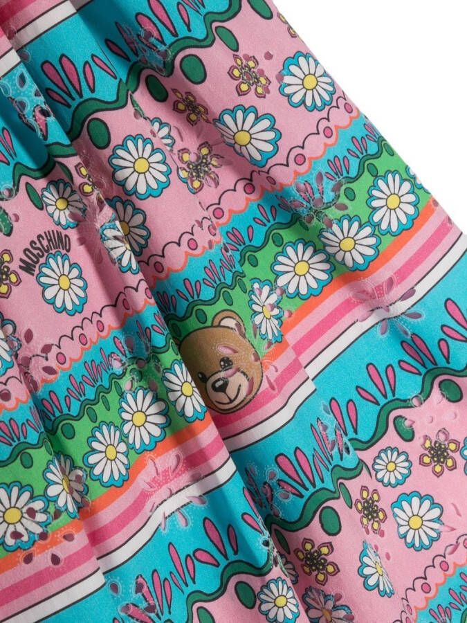 Moschino Kids Shirt met teddybeerprint Roze