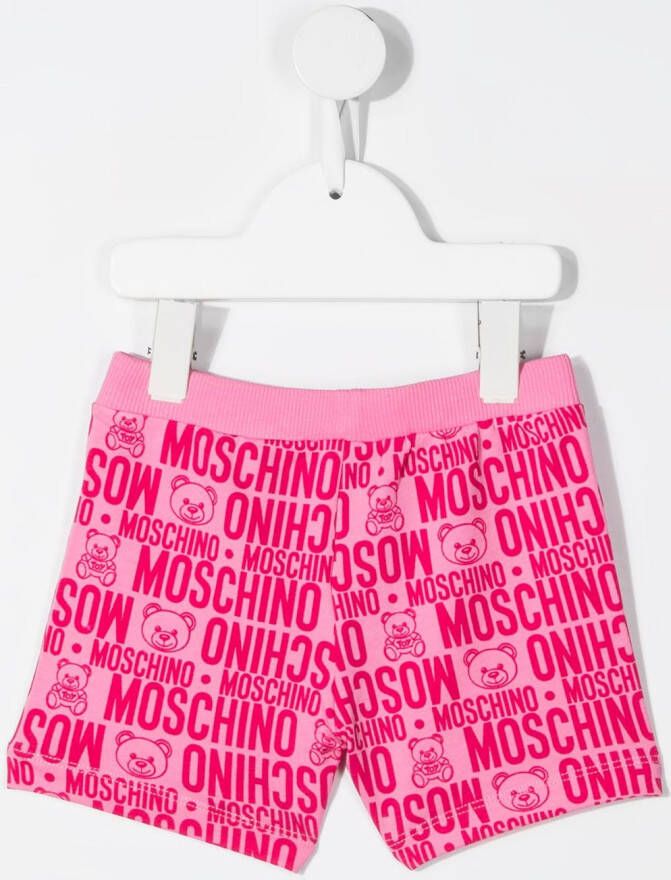 Moschino Kids Shorts met logoprint Roze