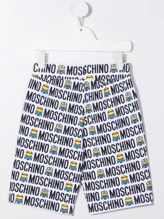 Moschino Kids Shorts met logoprint Wit