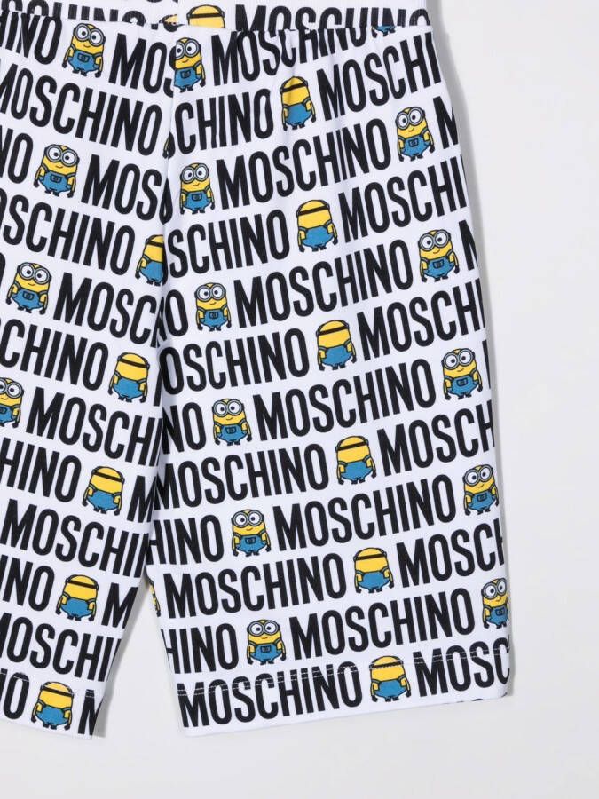 Moschino Kids Shorts met logoprint Wit