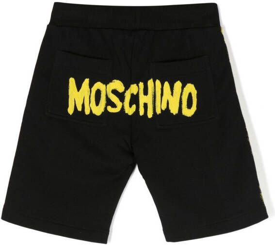 Moschino Kids Shorts met logoprint Zwart