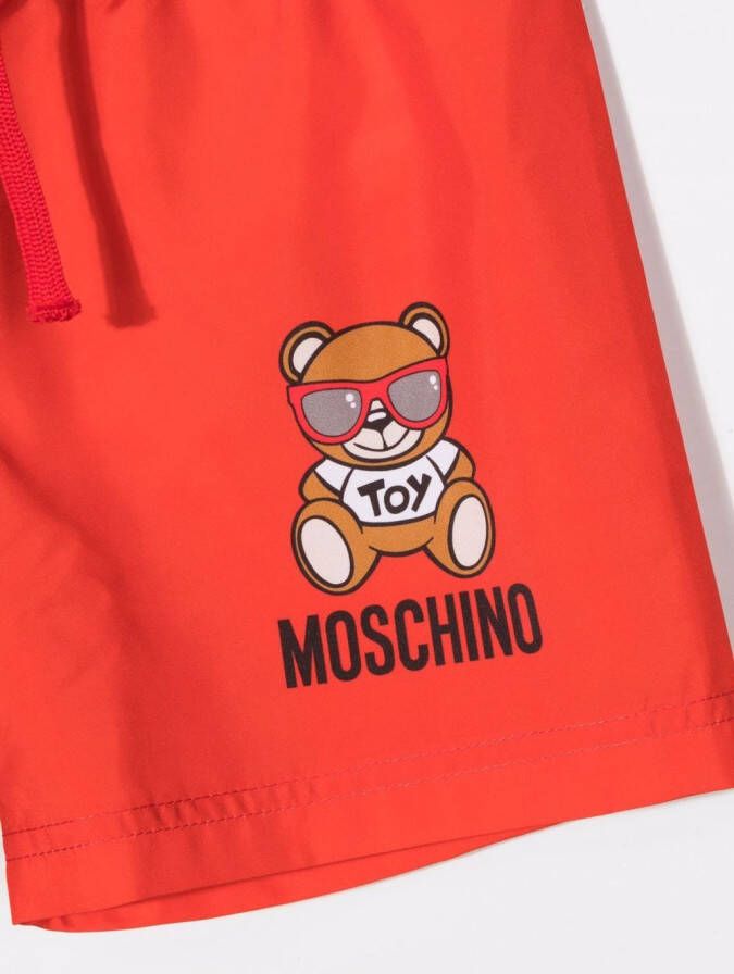 Moschino Kids Shorts met teddybeerprint Rood