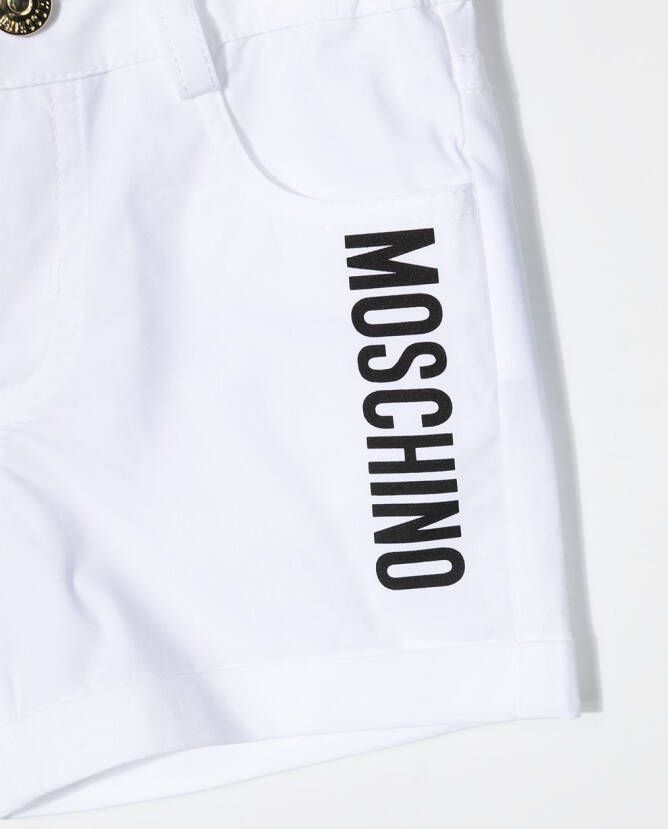 Moschino Kids Shorts met teddybeerprint Wit