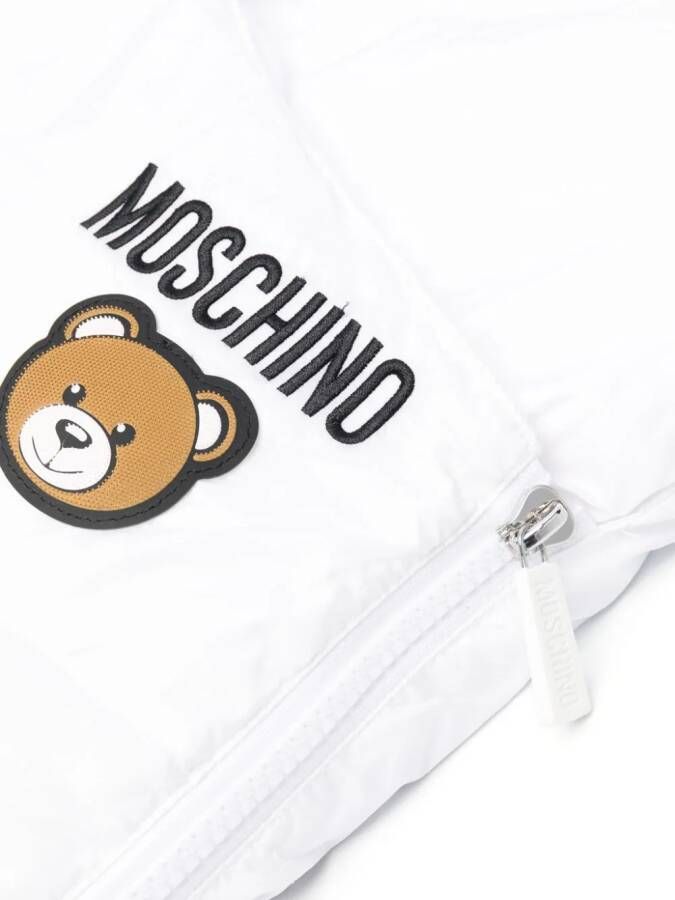 Moschino Kids Slaapzak met logopatch Wit