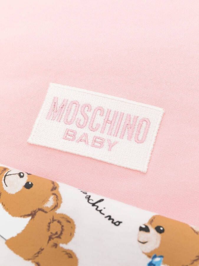 Moschino Kids Slaapzak met teddybeerprint Roze