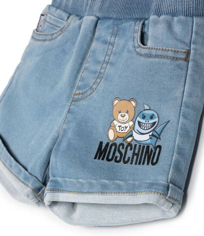 Moschino Kids Spijkershorts Blauw