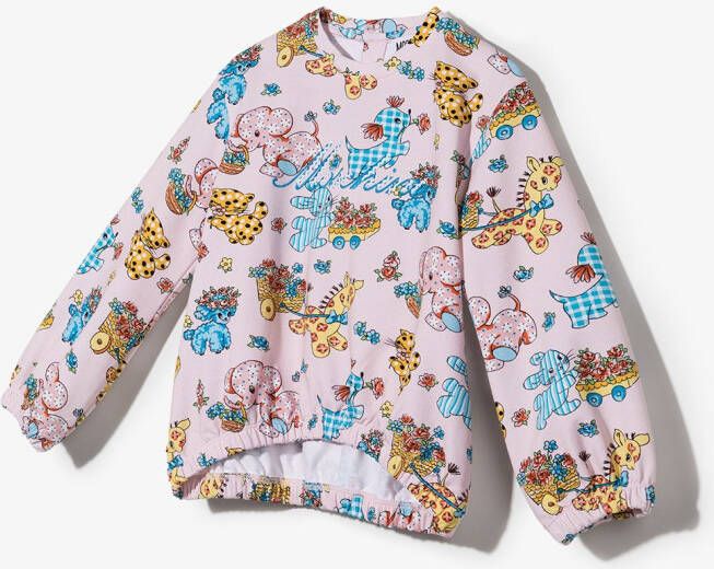 Moschino Kids Sweater met grafische print Roze