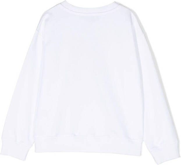 Moschino Kids Sweater met grafische print Wit
