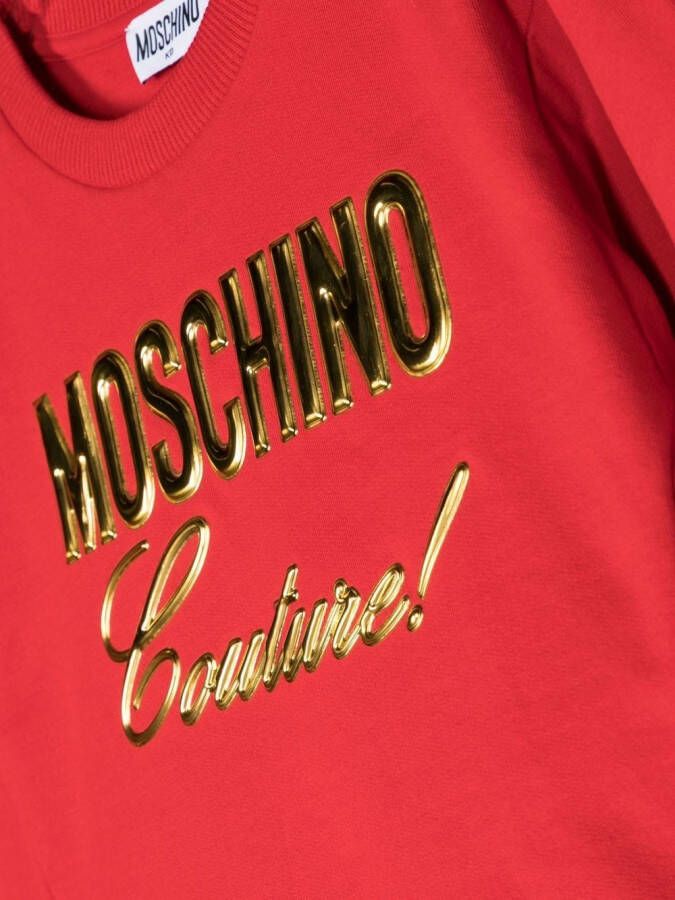 Moschino Kids Sweater met logoprint Rood
