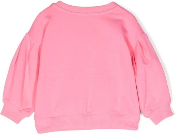Moschino Kids Sweater met logoprint Roze