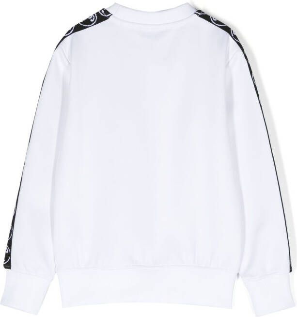 Moschino Kids Sweater met logoprint Wit