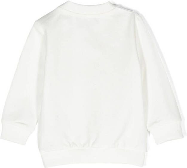 Moschino Kids Sweater met logoprint Wit