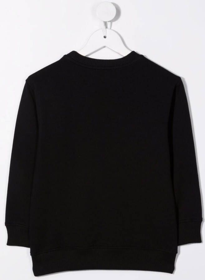 Moschino Kids Sweater met logoprint Zwart