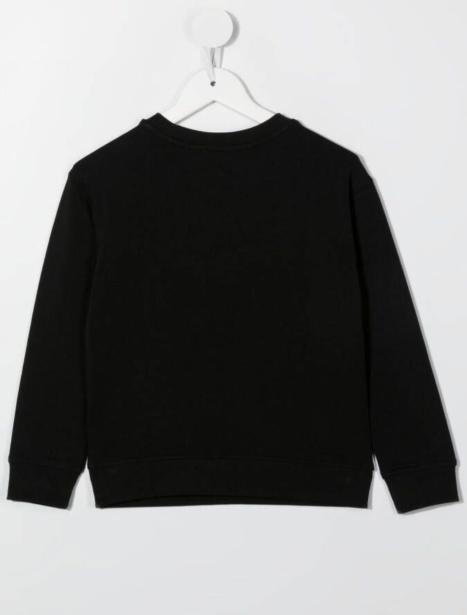 Moschino Kids Sweater met logoprint Zwart