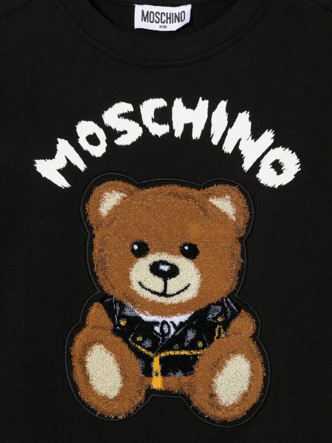 Moschino Kids Sweater met logoprint Zwart