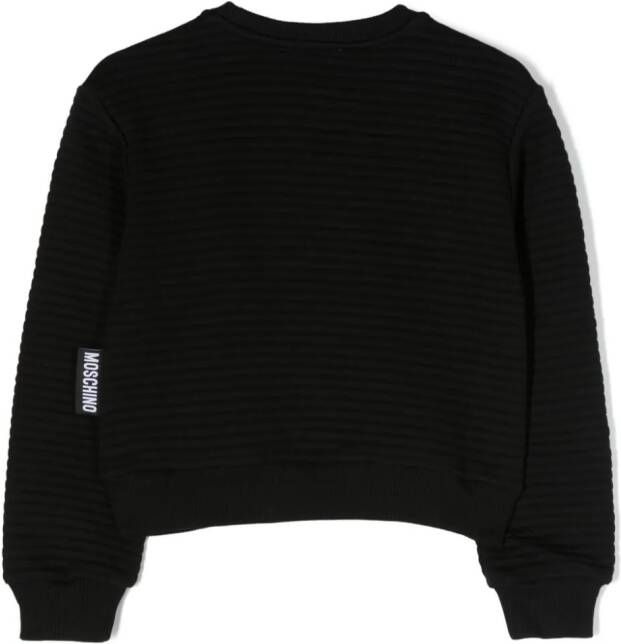 Moschino Kids Sweater met patch Zwart