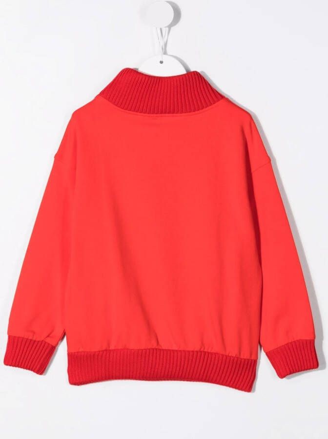 Moschino Kids Sweater met teddybeerprint Rood