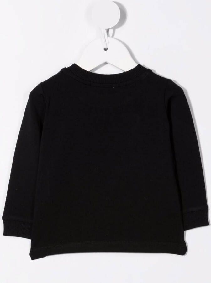 Moschino Kids Sweater met teddybeerprint Zwart