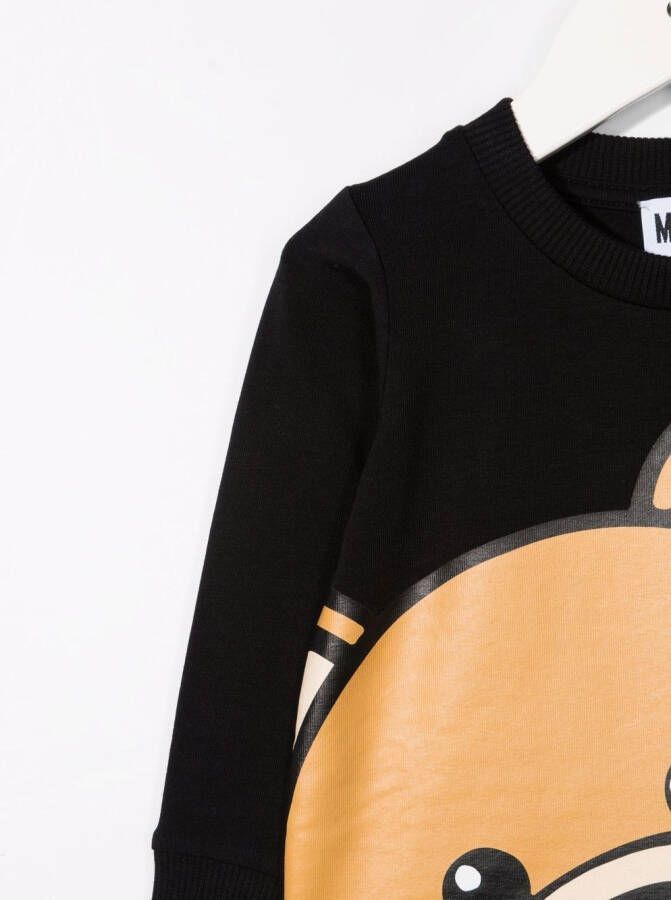 Moschino Kids Sweater met teddybeerprint Zwart