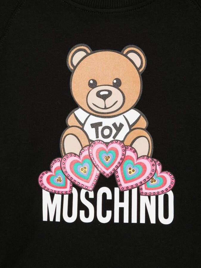 Moschino Kids Sweater met teddybeerprint Zwart